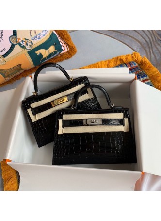 HERMES MINI KELLY BAG CROCODILE GRAIN